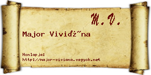 Major Viviána névjegykártya